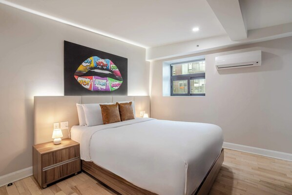 1 غرفة نوم ومكتب ومكواة/لوح كي وواي فاي