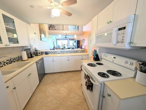 Microwave, oven, stovetop, dishwasher