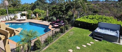 Piscine extérieure, piscine chauffée