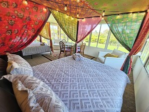 Desk, iron/ironing board, travel cot, free WiFi