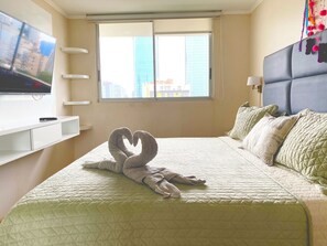 Căn hộ, 1 phòng ngủ, không hút thuốc, quang cảnh thành phố | Bàn ủi/dụng cụ ủi quần áo, truy cập Internet không dây miễn phí 