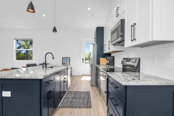 Microwave, oven, stovetop, dishwasher
