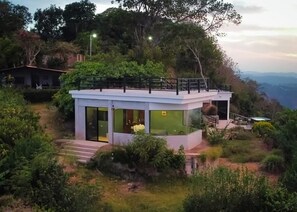 Deluxe chalet, uitzicht op bergen | Kameruitzicht