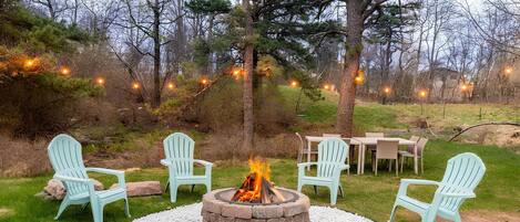 Outdoor banquet area