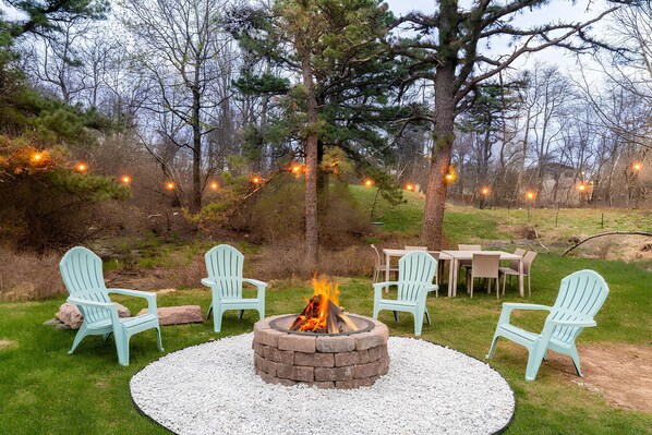 Outdoor banquet area