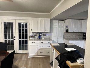 Microwave, oven, stovetop, dishwasher