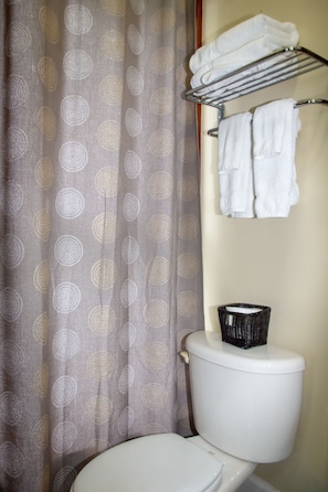 Hair dryer, towels