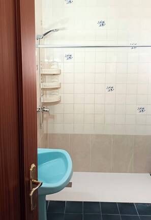 Suihku, hiustenkuivaaja, bidee, pyyhkeet