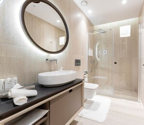Apartment, 1 Bedroom, City View | Bathroom | Shower, rainfall showerhead, hair dryer, slippers - Marriott Executive Apartments Antalya (Antalya)