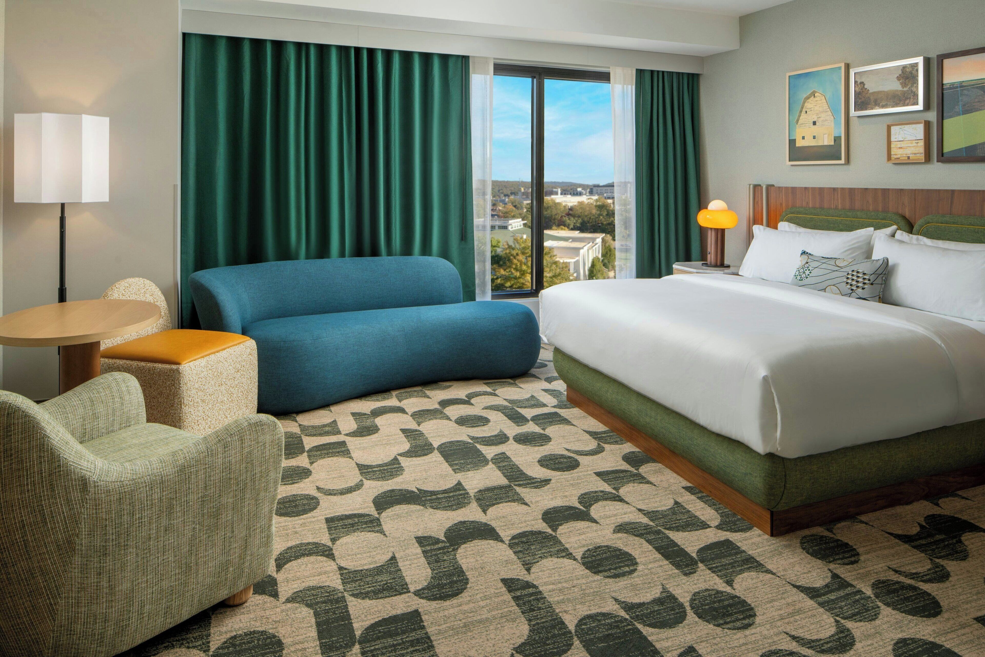 Junior suite, 1 kingsize bed met slaapbank