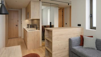 Apartment, 1 Bedroom | Hypo-allergenic bedding, in-room safe, desk, laptop workspace