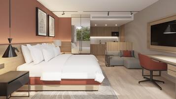 Hypo-allergenic bedding, in-room safe, desk, laptop workspace