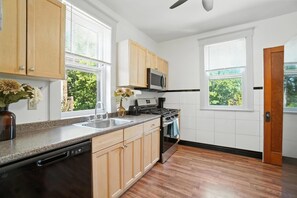 Microwave, oven, stovetop, dishwasher