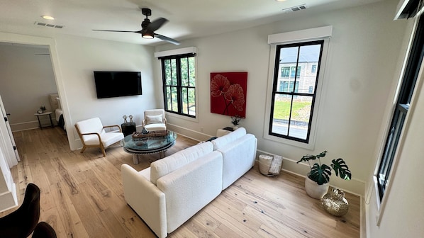 Smart TV, fireplace
