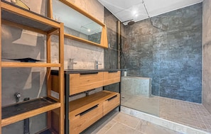Shower, hair dryer