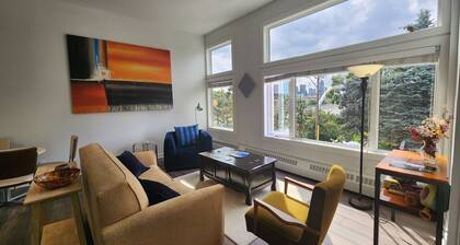 2BR,Sleeps 4, free parking, near shops and river. 4 min to confluence.