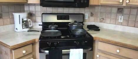 Microwave, oven, stovetop, dishwasher