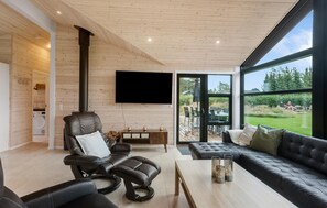 Smart TV, fireplace, ping pong