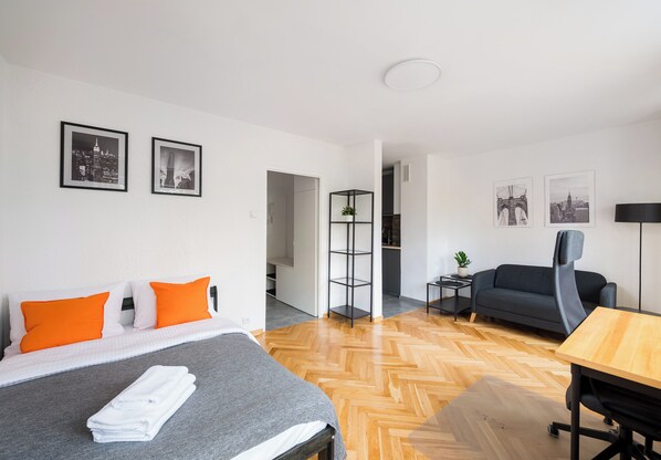 Iron/ironing board, WiFi, bed sheets - Bokserska Homely Studio (Warszawa)