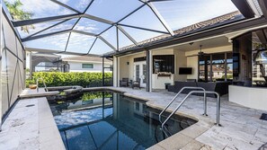Outdoor pool, a heated pool