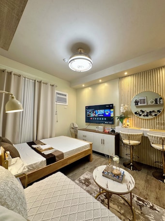 1 bedroom, iron/ironing board, WiFi, bed sheets. Cozy Condo in Silang- Atelier Studio by Stanford Suites