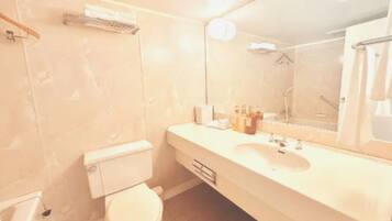 Towels, soap, shampoo, toilet paper
