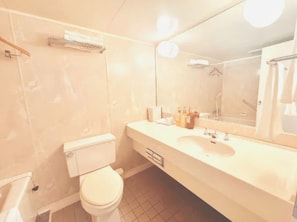 Towels, soap, shampoo, toilet paper
