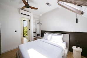 Deluxe Villa, 2 Bedrooms, Patio, Pool View | Egyptian cotton sheets, premium bedding, in-room safe, desk