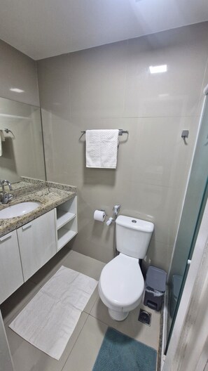 Towels, soap, toilet paper