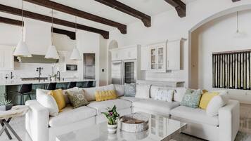 TV, fireplace, video games, table tennis