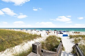 Vlak bij het strand