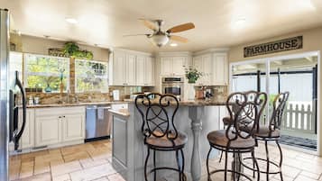 Microwave, oven, stovetop, dishwasher