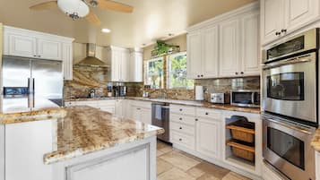 Microwave, oven, stovetop, dishwasher