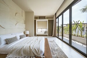 Vila superluxo, vista para a piscina | Roupas de cama de algodão egípcio, roupas de cama premium