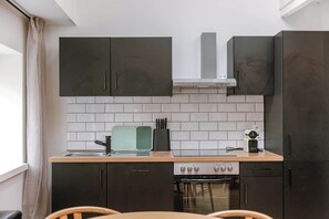 Fridge, oven, stovetop, dishwasher