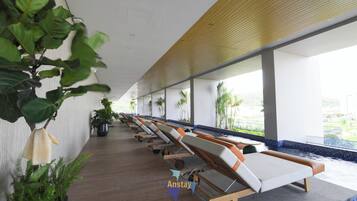 Indoor pool, seasonal outdoor pool