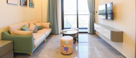 Superior Apartment, 2 Bedrooms, Beach View | Memory-foam beds, individually decorated, individually furnished, desk