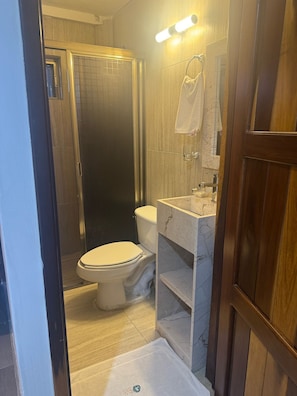 Towels, soap, toilet paper