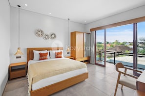 Villa, 2 chambres, vue piscine | Vue de la chambre