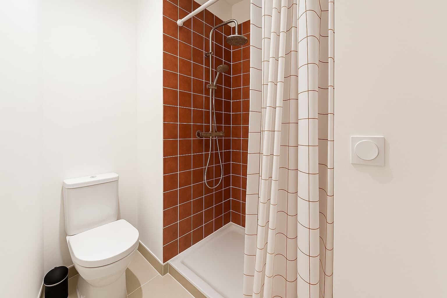 Een douche, een haardroger, handdoeken