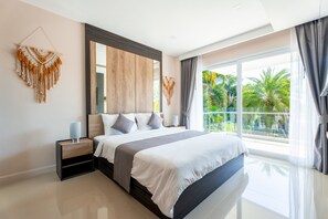 1 bedroom, iron/ironing board, WiFi, bed sheets - Rawai 206: Tropical Poolside Oasis (Tambon Rawai)