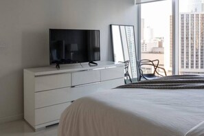 Desk, iron/ironing board, WiFi