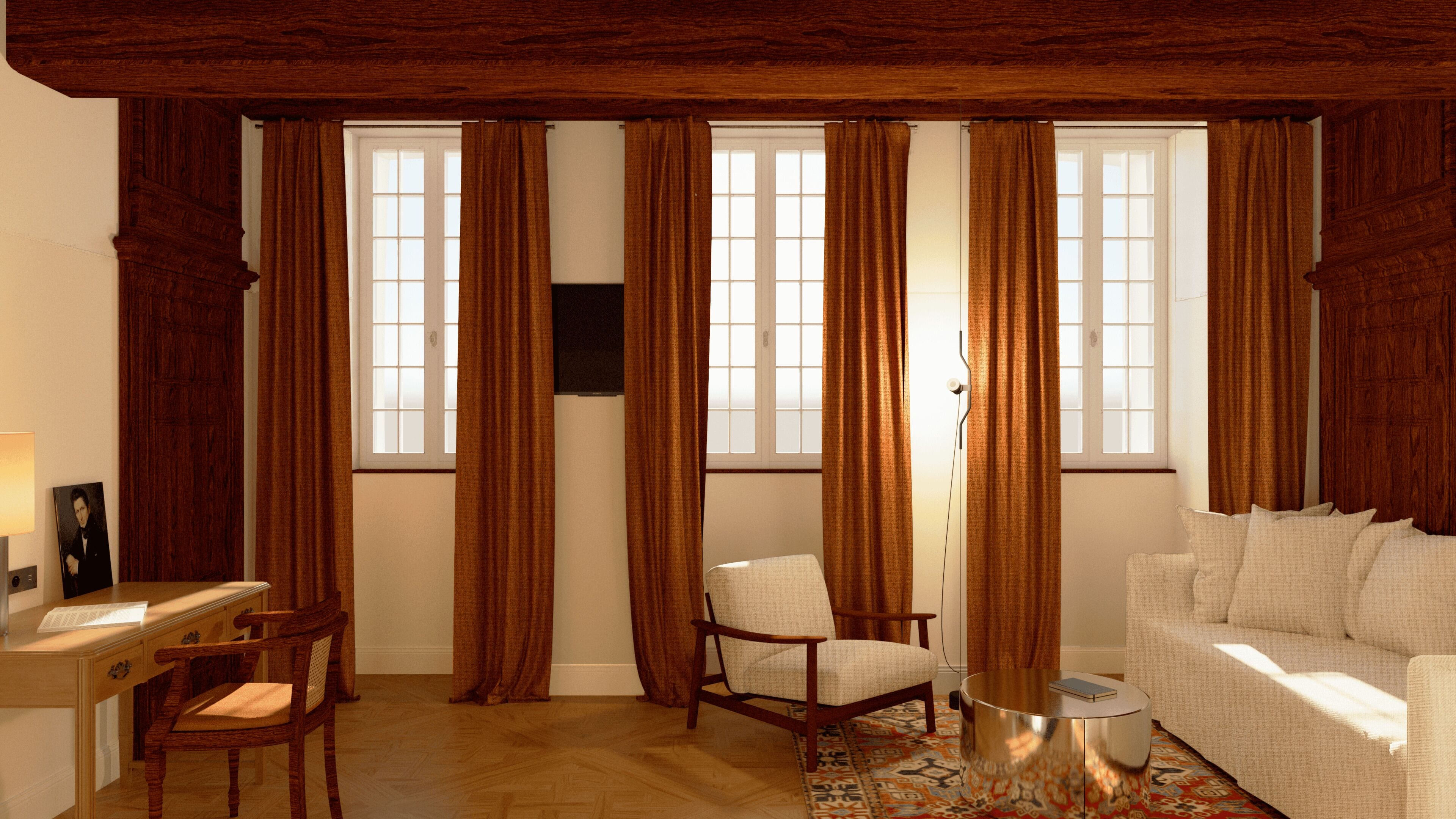 Safe på rommet, blendingsgardiner, lydisolert og wi-fi (inkludert)