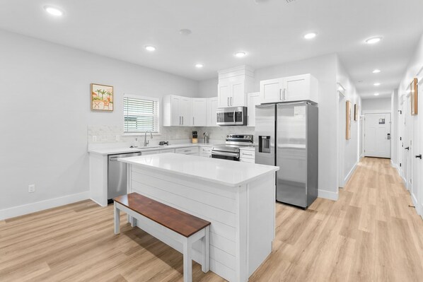 Microwave, oven, stovetop, dishwasher