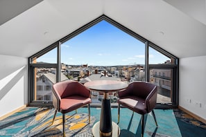 Exclusive Penthouse, City View | In-room safe, desk, laptop workspace, blackout drapes