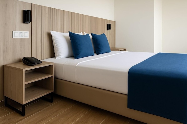 Classic Double Room, City View | In-room safe, desk, laptop workspace, blackout curtains