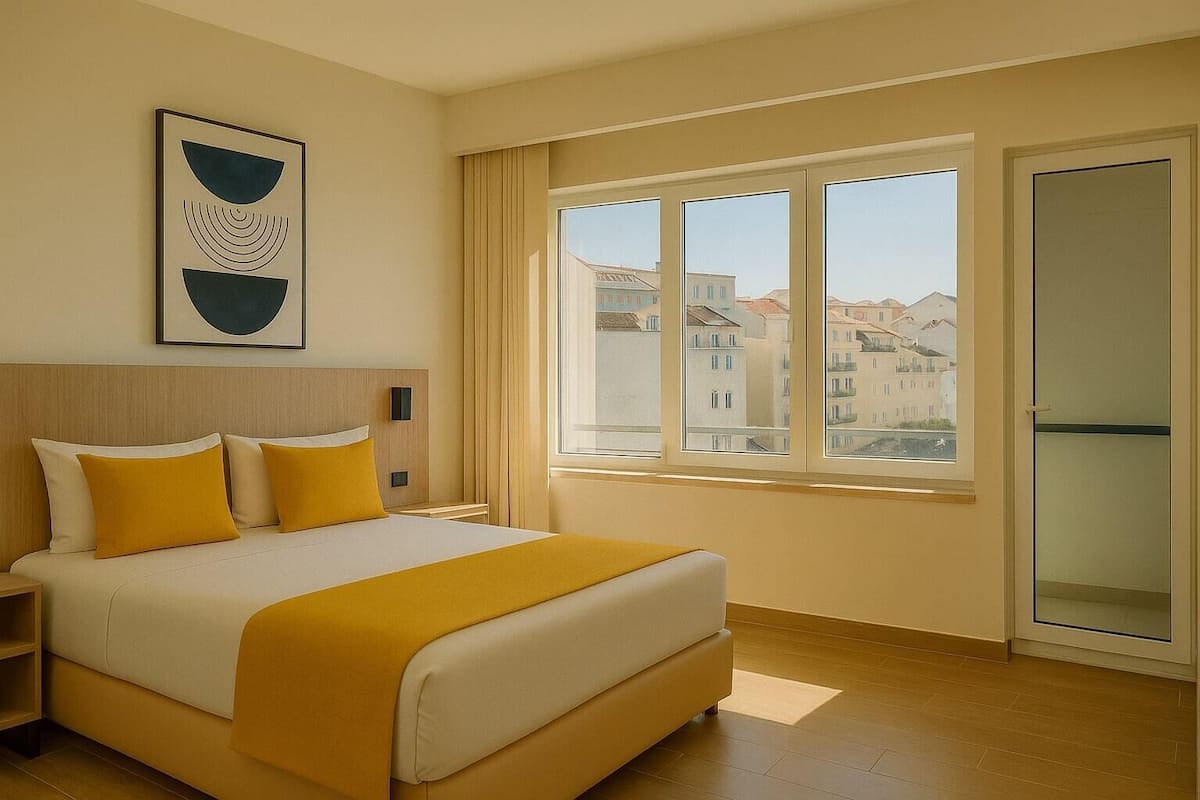 Comfort Double or Twin Room, Partial Sea View | In-room safe, desk, laptop workspace, blackout curtains