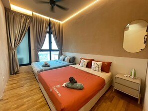 3 chambres, fer et planche à repasser, Wi-Fi, draps fournis