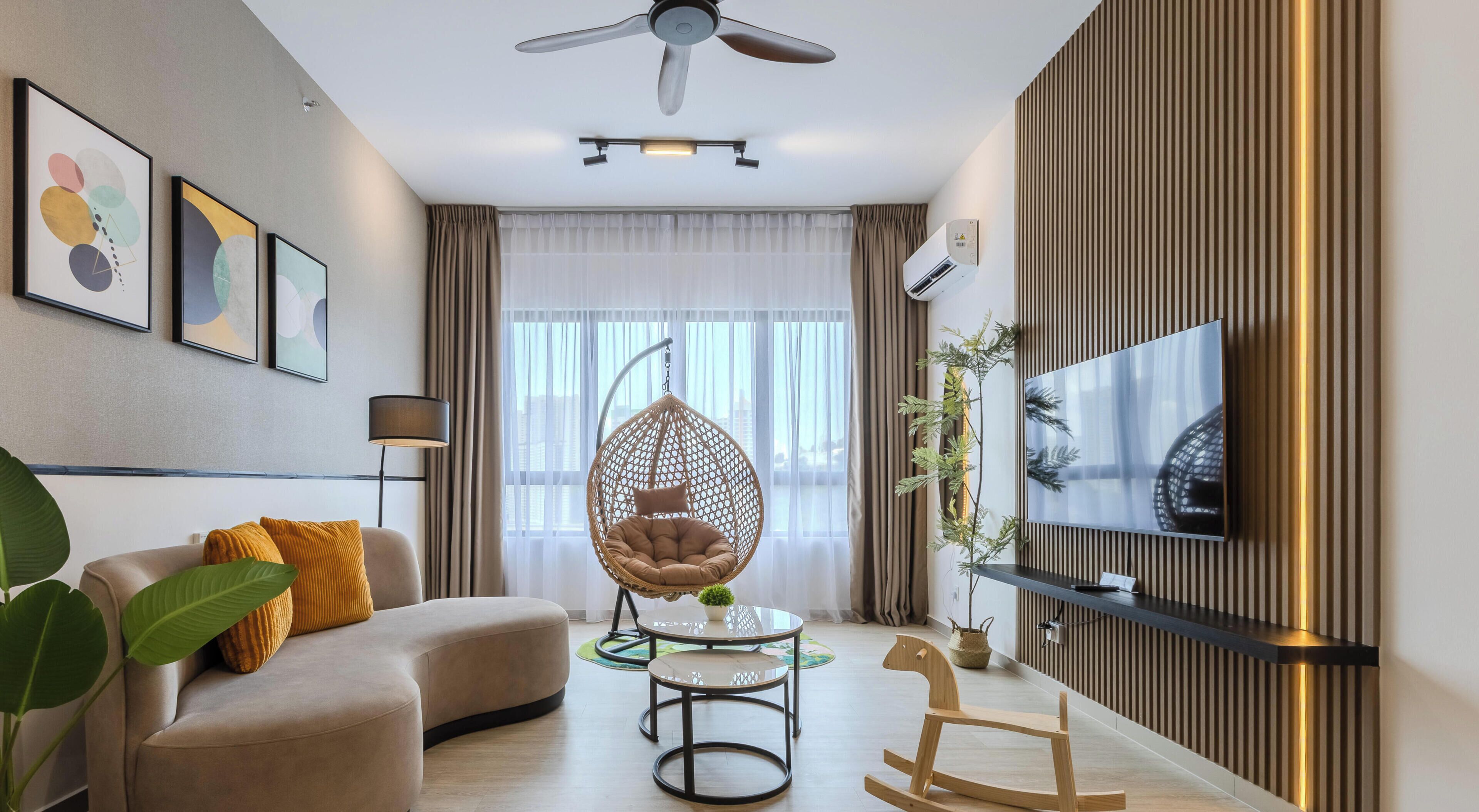 Appartement Exclusif, 2 chambres | Coin séjour | TV connectée de 40 pouces avec chaînes numériques