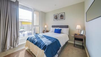 1 bedroom, iron/ironing board, travel crib, free WiFi